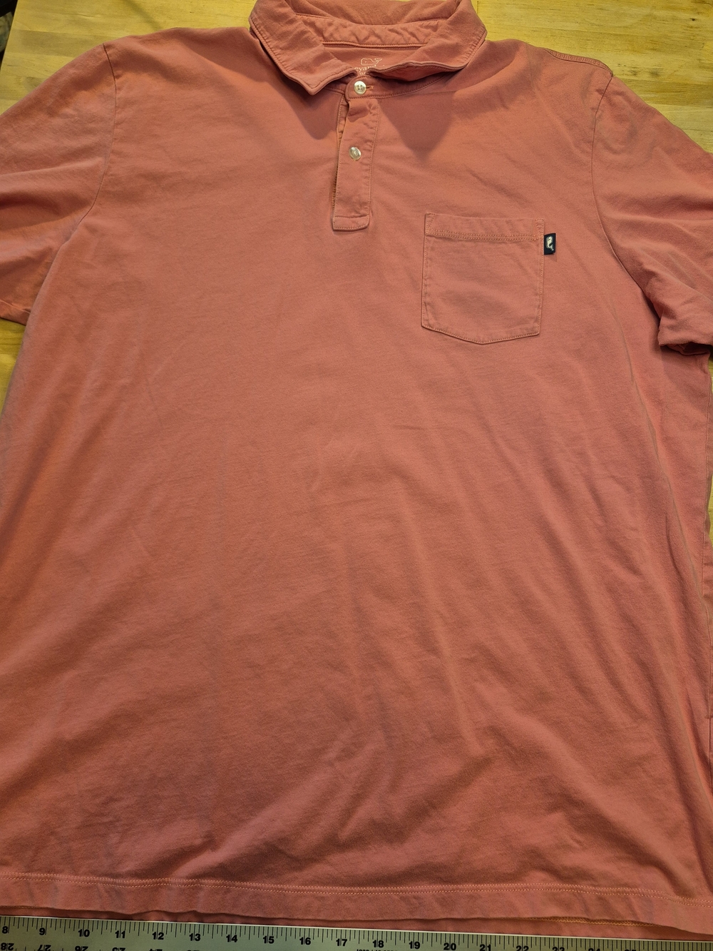 Vineyard Vines Men's Pink Short-Sleeve Polo with Chest Pocket